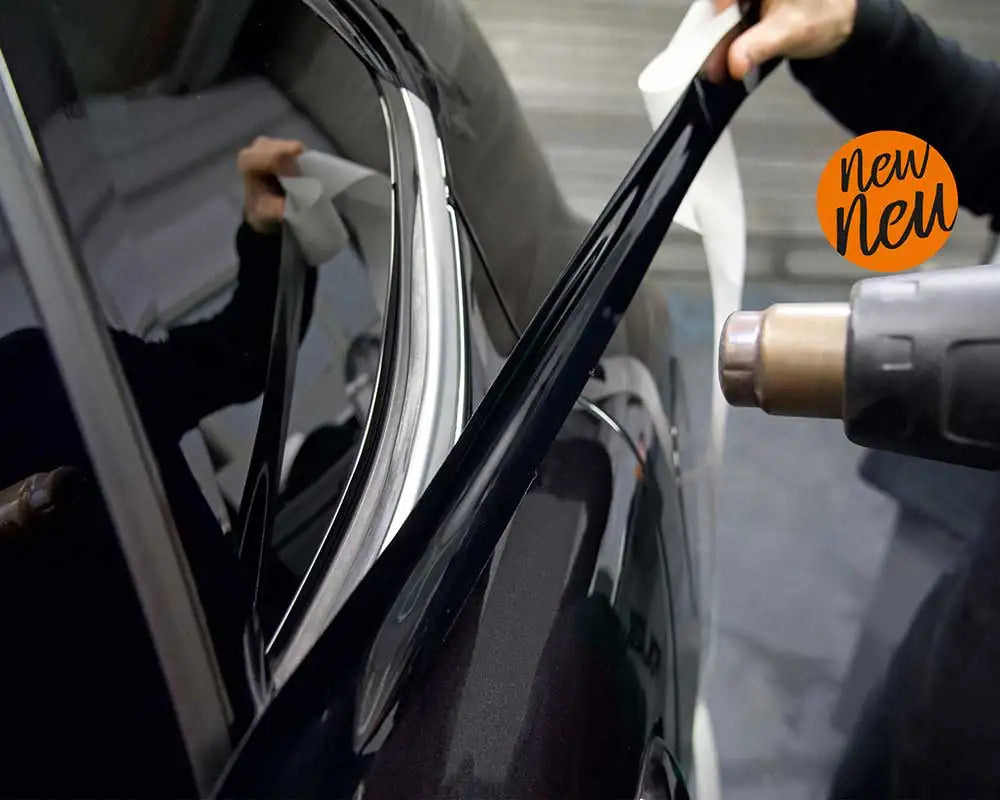 Glossy Black Vinyl Wrap Stripes