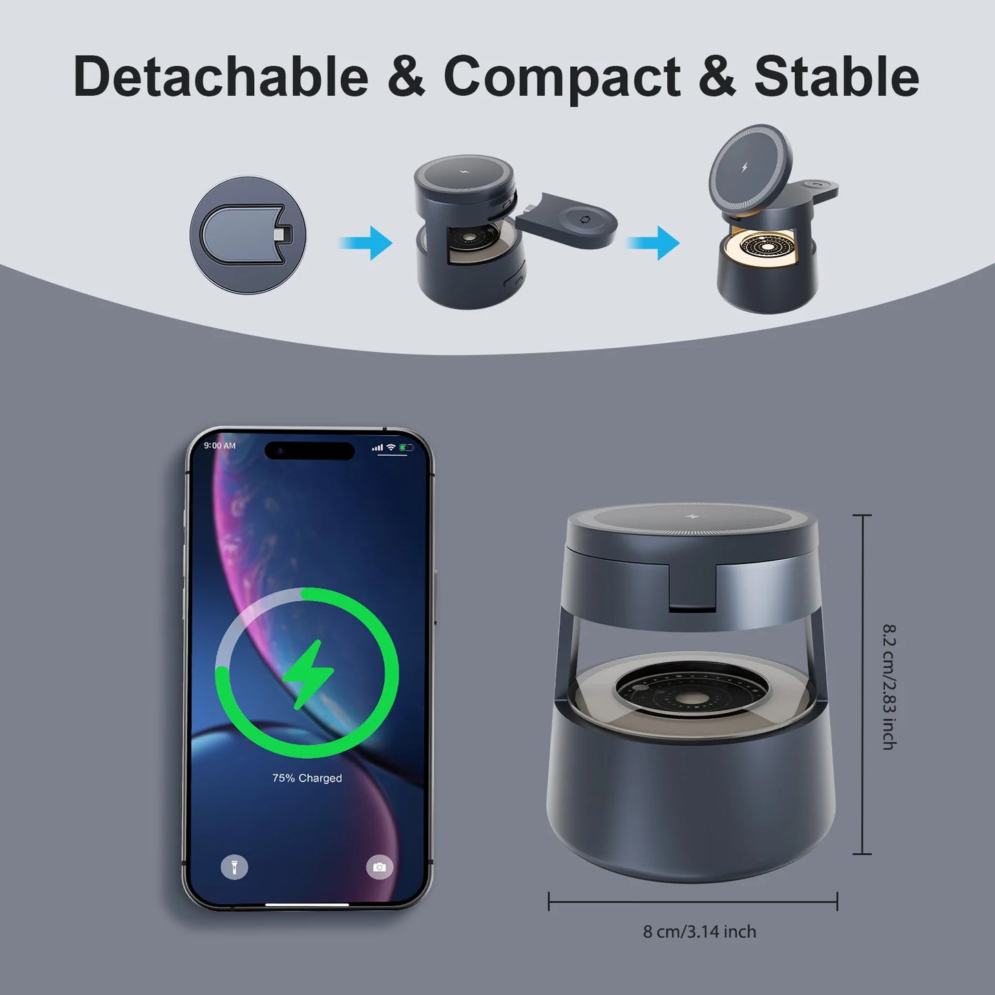4 in 1 Magnetic Wireless Charger Fast Charging Station