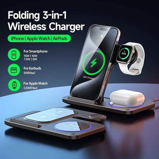 3 in 1 Fast Wireless Charger Stand