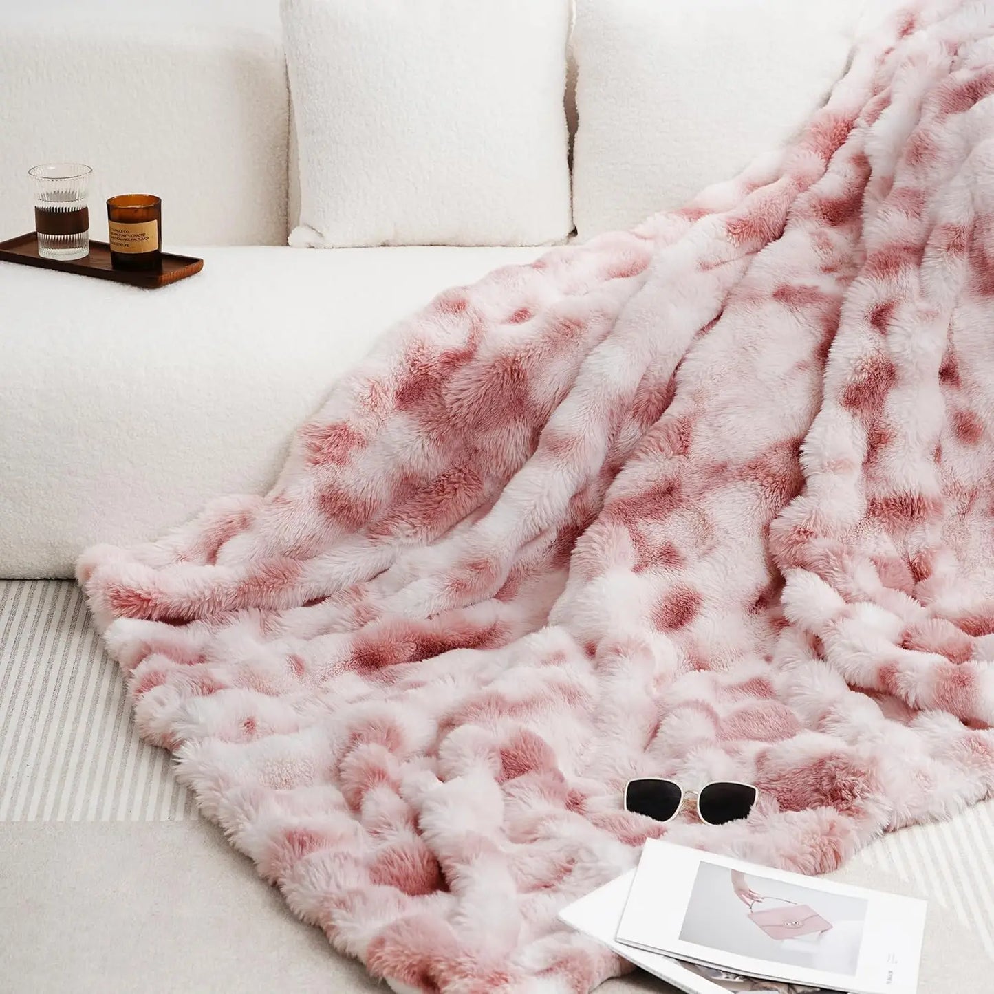 Cozy Faux Rabbit Fleece Blanket