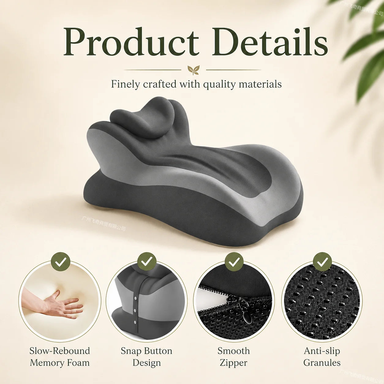 Multifunctional Memory Foam Prone Reading Pillow
