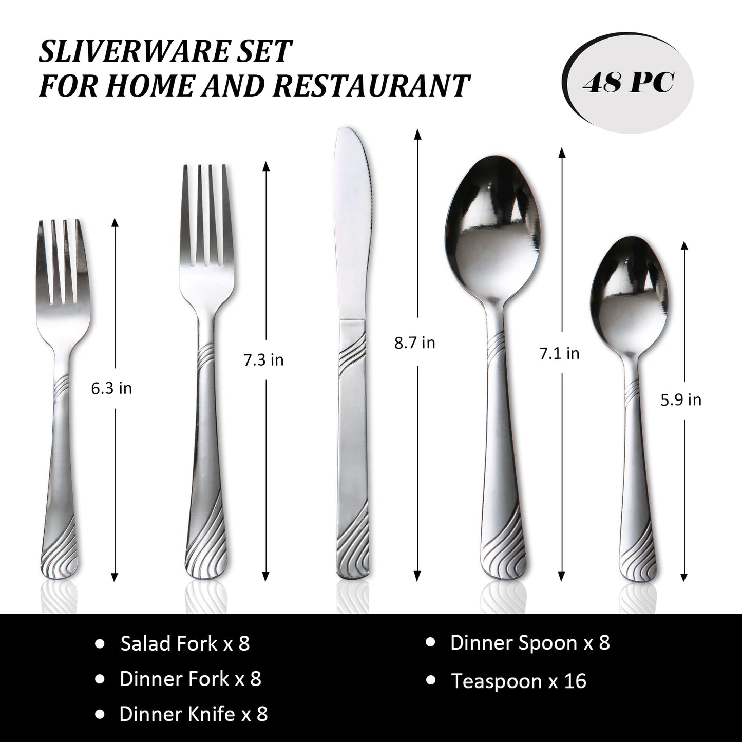 48Pcs Flatware Set