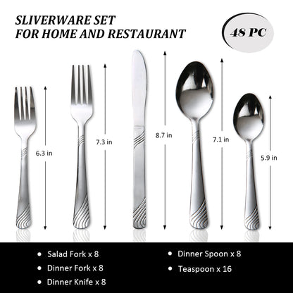 48Pcs Flatware Set