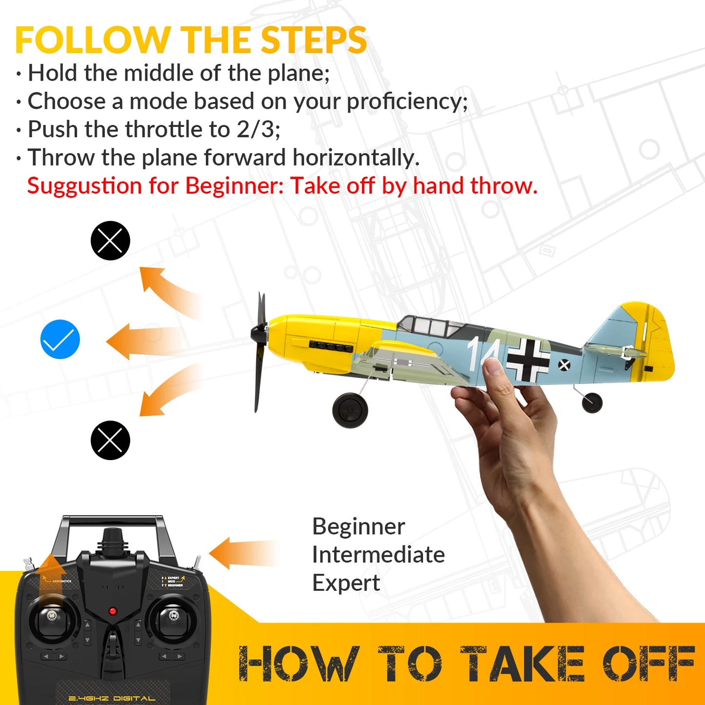 Remote Control Airplane BF109 Fighter