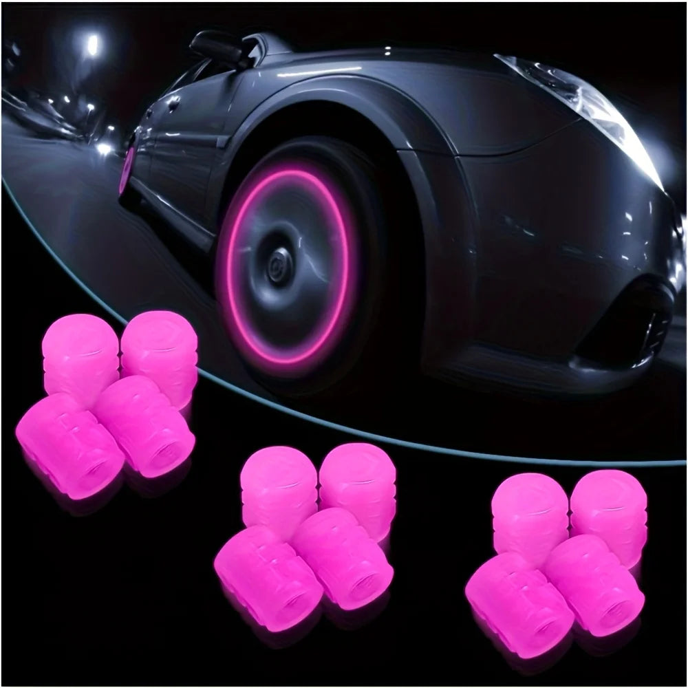 4pc. Fluorescent Valve Stem Covers