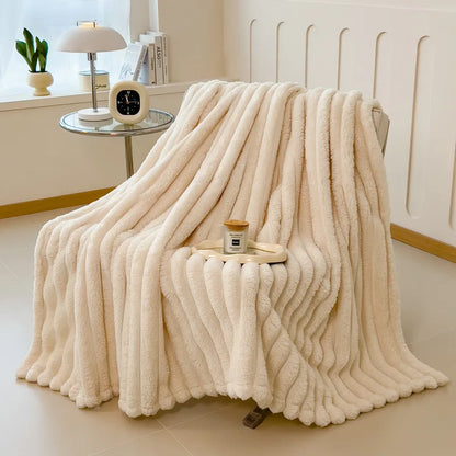 Luxurious Super Soft Faux Rabbit Fur Blanket