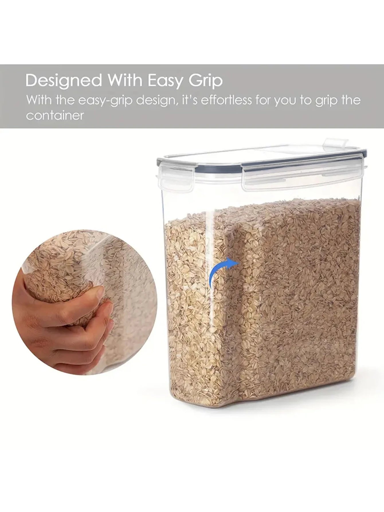 Large Food Storage Containers W/Lids 4pc Set