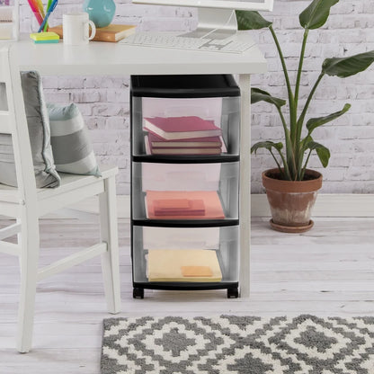 3 Drawer Plastic Storage Cart