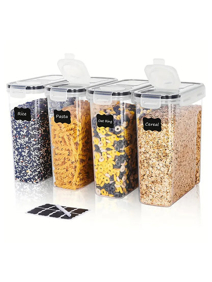Large Food Storage Containers W/Lids 4pc Set