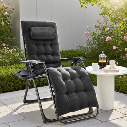 JHK Zero Gravity Set of 2 Portable Recliner Chairs