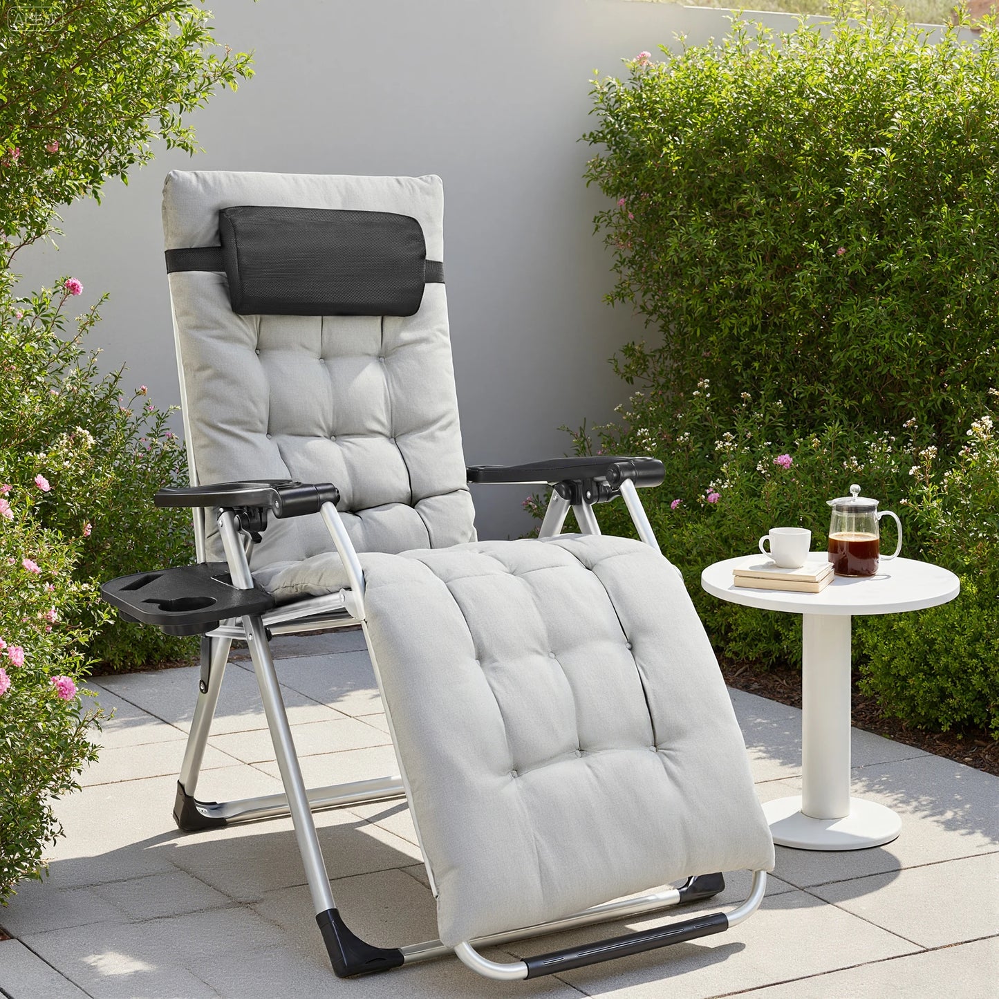 JHK Zero Gravity Set of 2 Portable Recliner Chairs