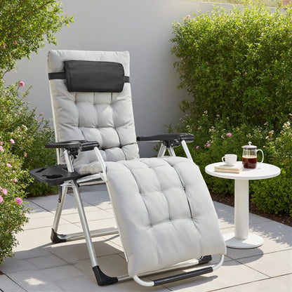 JHK Zero Gravity Set of 2 Portable Recliner Chairs