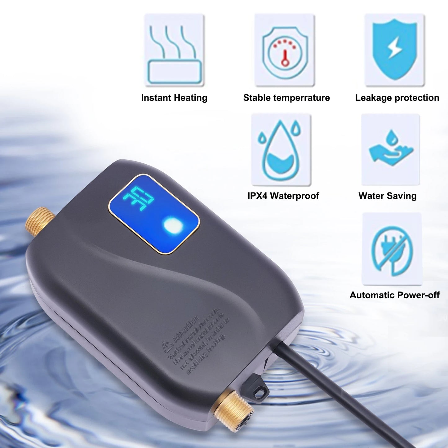 3000W Instant Kitchen Electric Water Heater