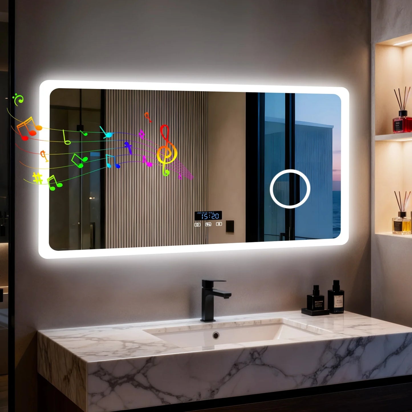 LED Bluetooth Bathroom Mirror