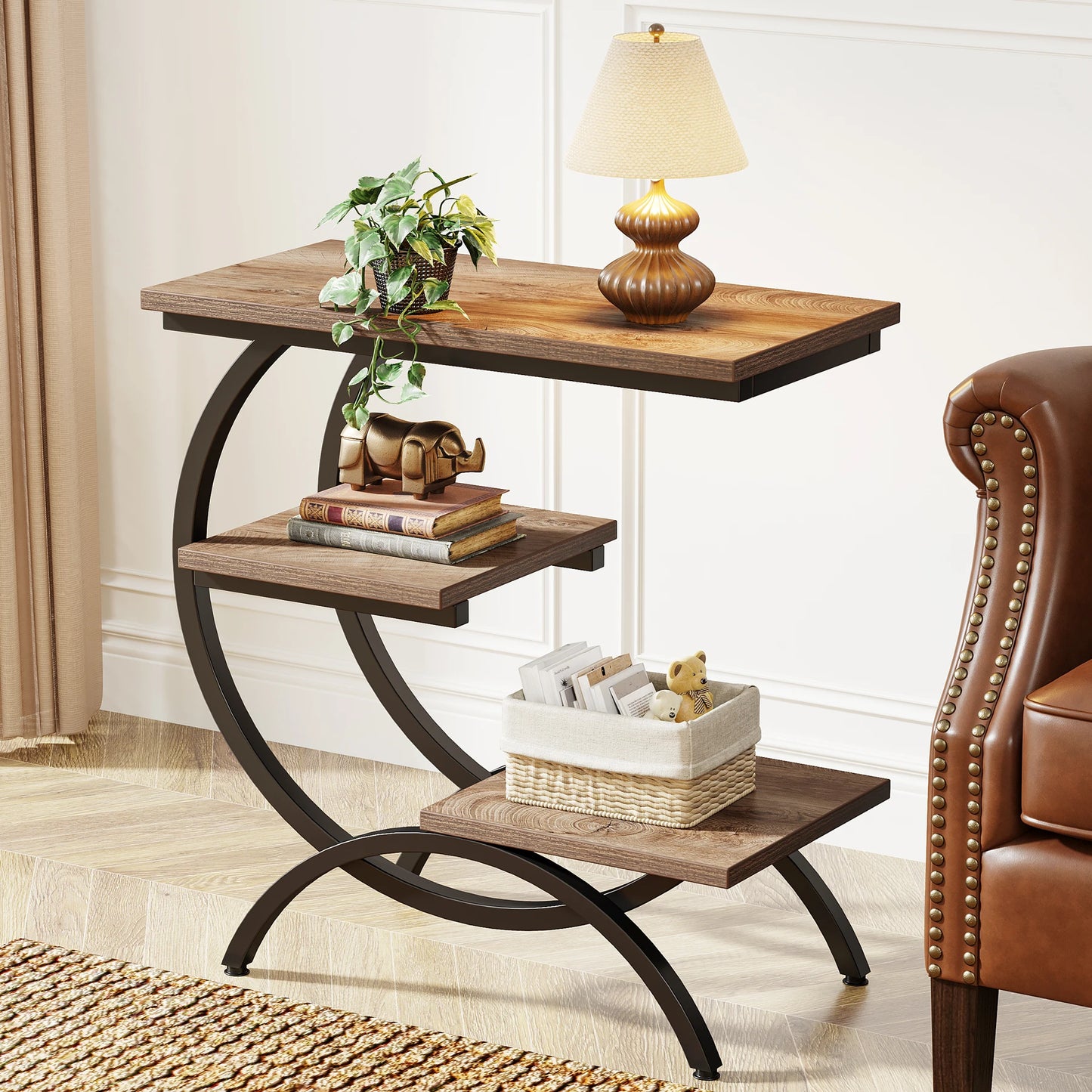C-Shaped End Table