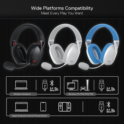 Redragon H848 Headset Bluetooth Wireless Gaming