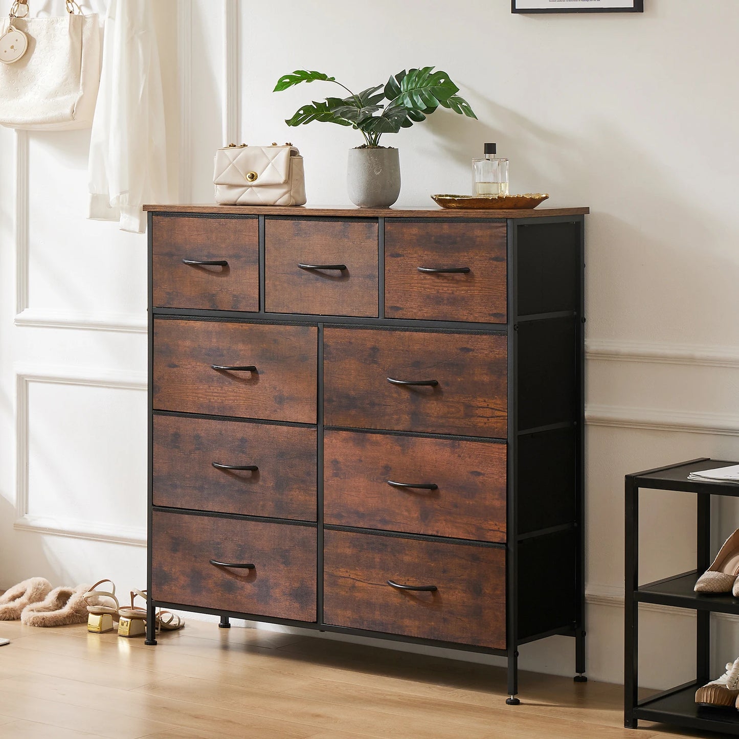 9 Drawer Fabric Dresser