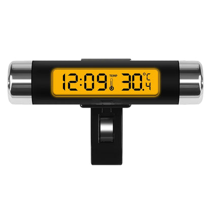 Portable 2 in 1 Car Digital LCD Clock Temperature Display