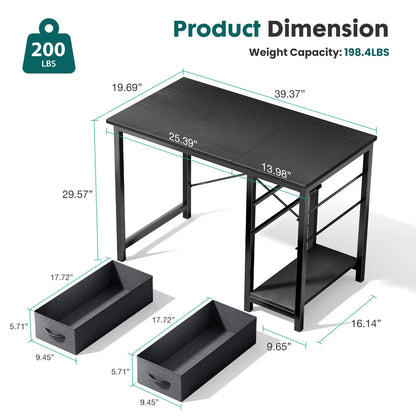 47IN Computer Desk With Drawers