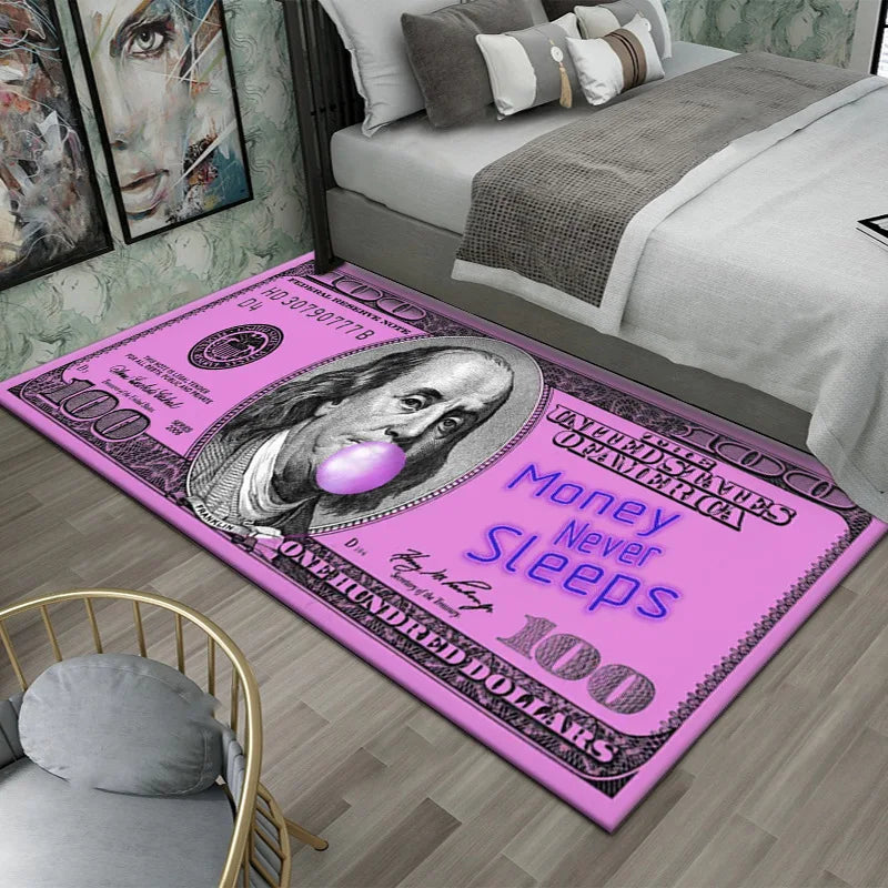 Creative Dollar Money Print Rug