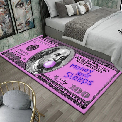 Creative Dollar Money Print Rug