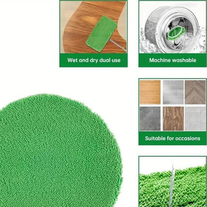 12 Piece Washable Green Mop Cloth
