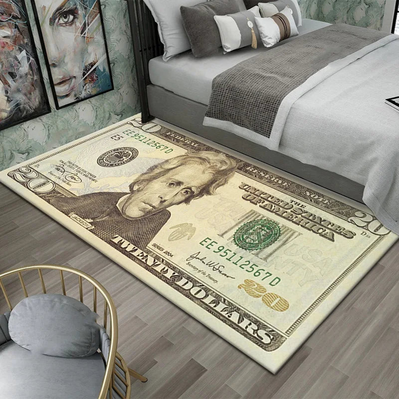 Creative Dollar Money Print Rug