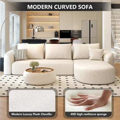 Sectional Luxury Modern Curved Back Sofa