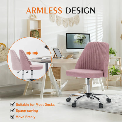 Armless Cute Vanity Swivel Chair