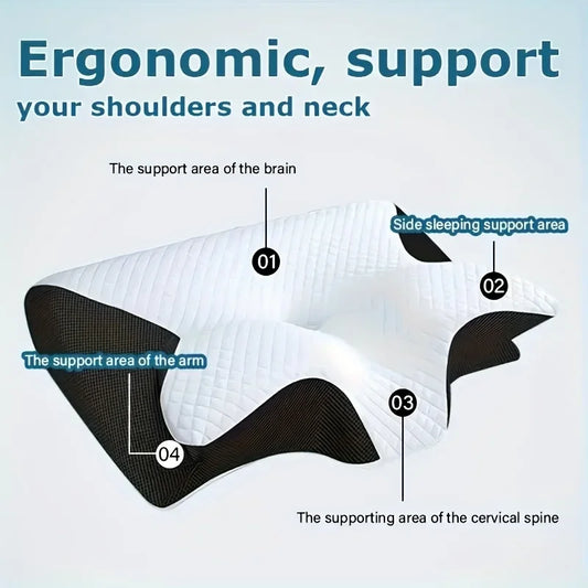 2 in 1 Contoured Ergonomic Neck Pillow