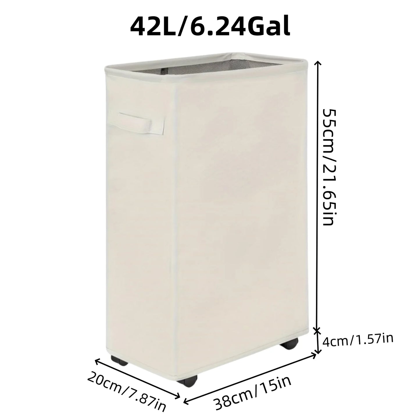 Laundry Basket with Wheels and Lid
