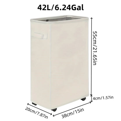 Laundry Basket with Wheels and Lid
