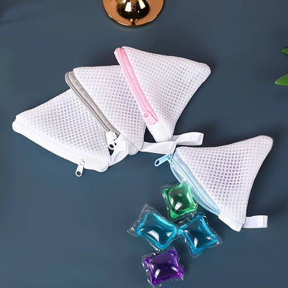 Laundry Sock & Small Item Storage Bags with Zipper Closure