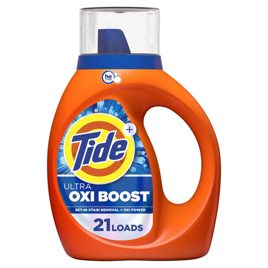 Tide + Oxi Liquid Laundry Detergent, Advanced Stain Remover