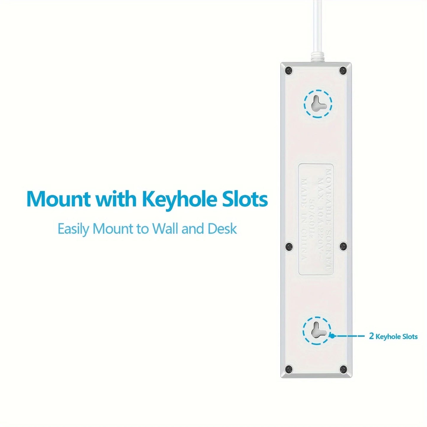 Power Outlets 3 Plug Strip