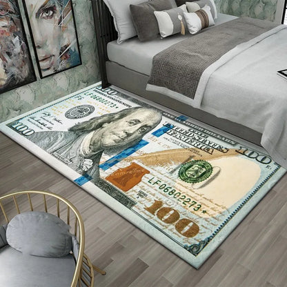 Creative Dollar Money Print Rug
