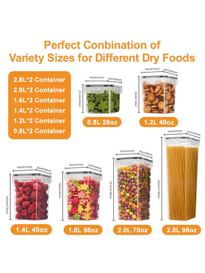 24pc Sealed Food Storage Containers w/ Lids