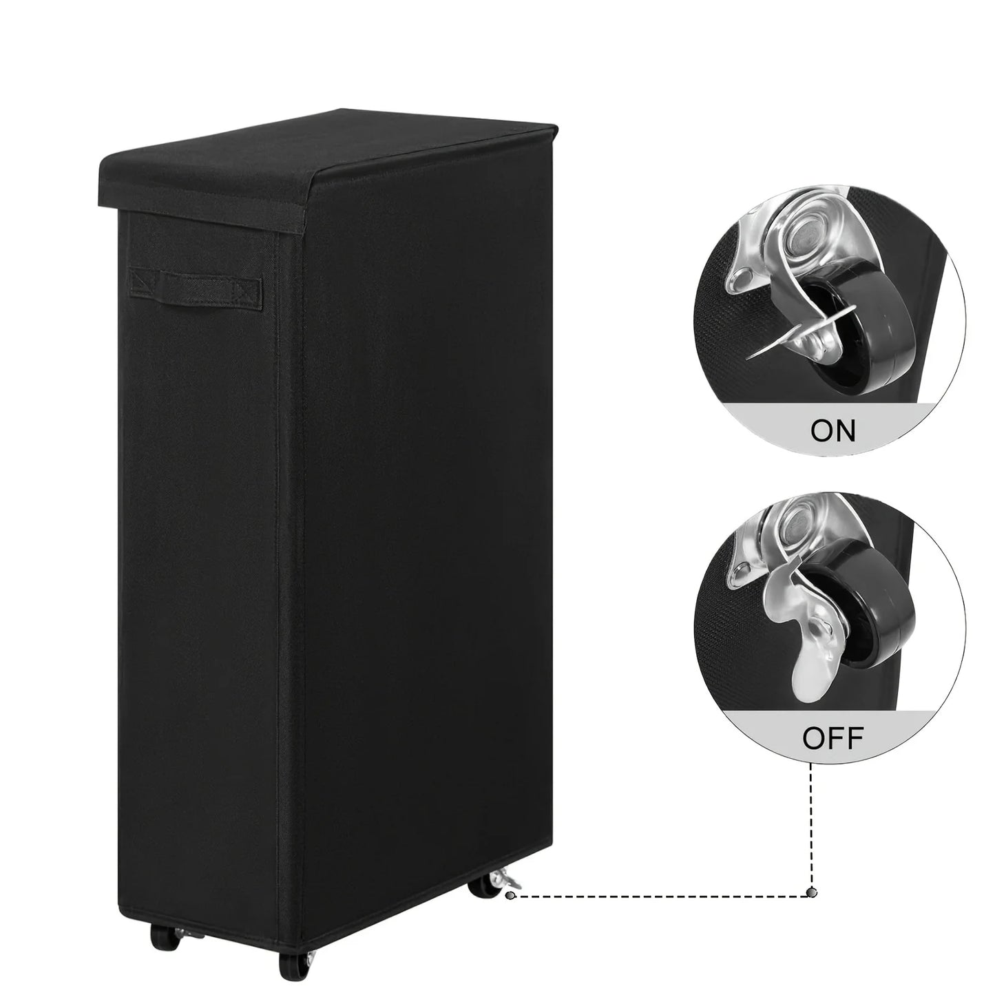Laundry Basket with Wheels and Lid