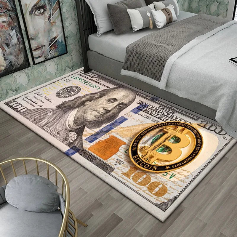 Creative Dollar Money Print Rug
