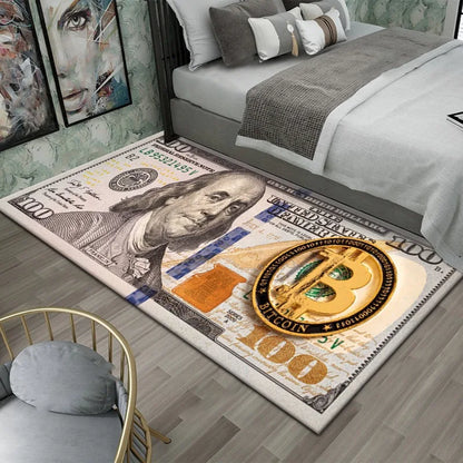 Creative Dollar Money Print Rug