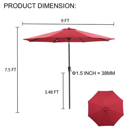 9' Outdoor Patio Umbrella, Outdoor