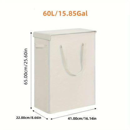 Laundry Basket with Wheels and Lid