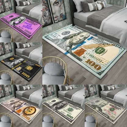 Creative Dollar Money Print Rug