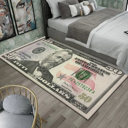 Creative Dollar Money Print Rug