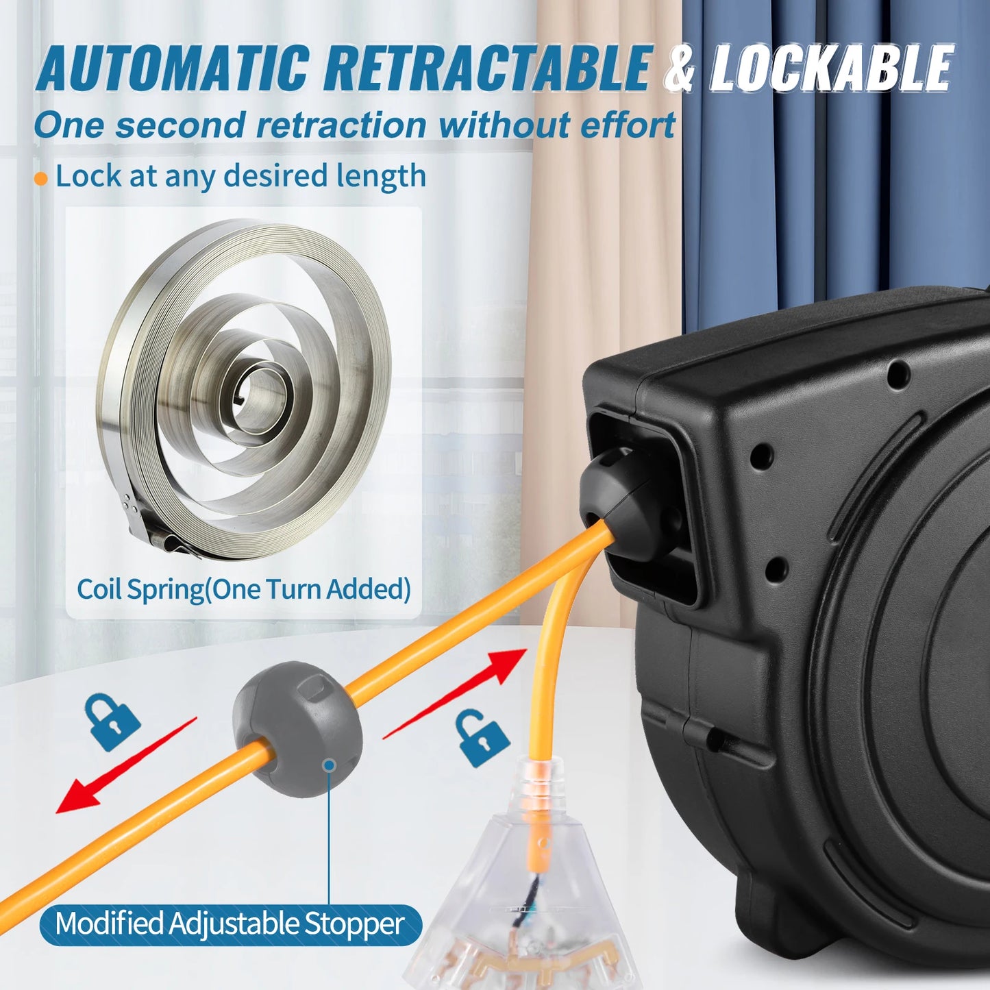 Retractable Extension Cord Reel