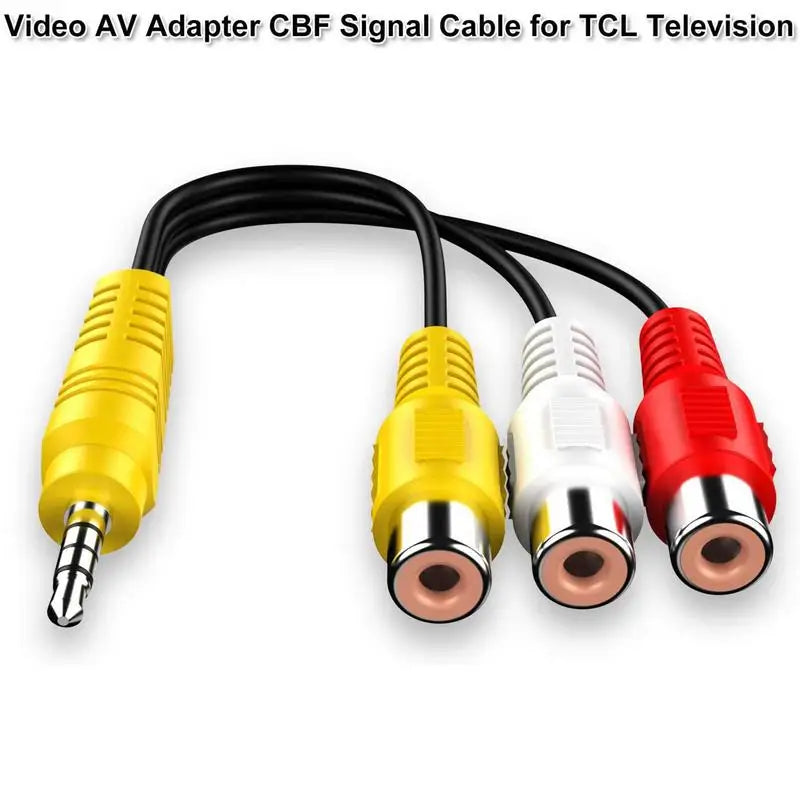 3.5MM To 3 RCA Video Component AV Adapter Cable