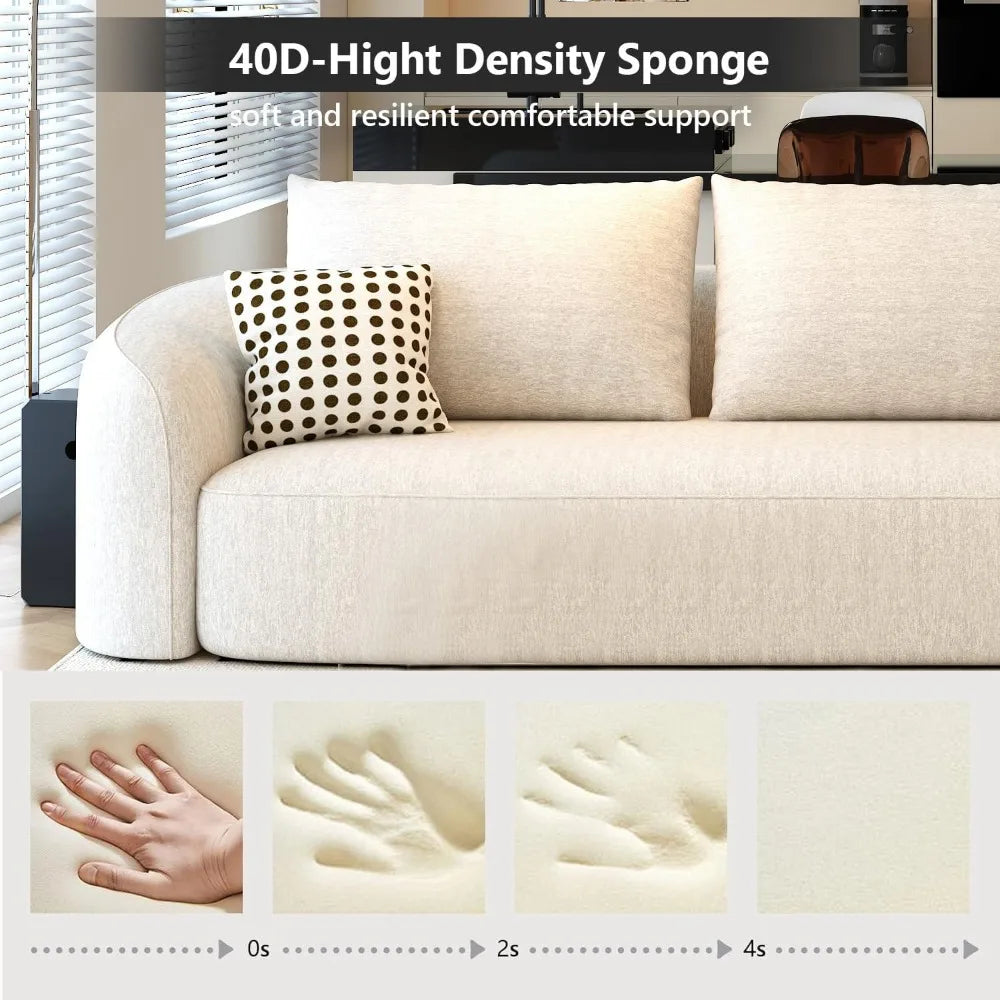 Sectional Luxury Modern Curved Back Sofa