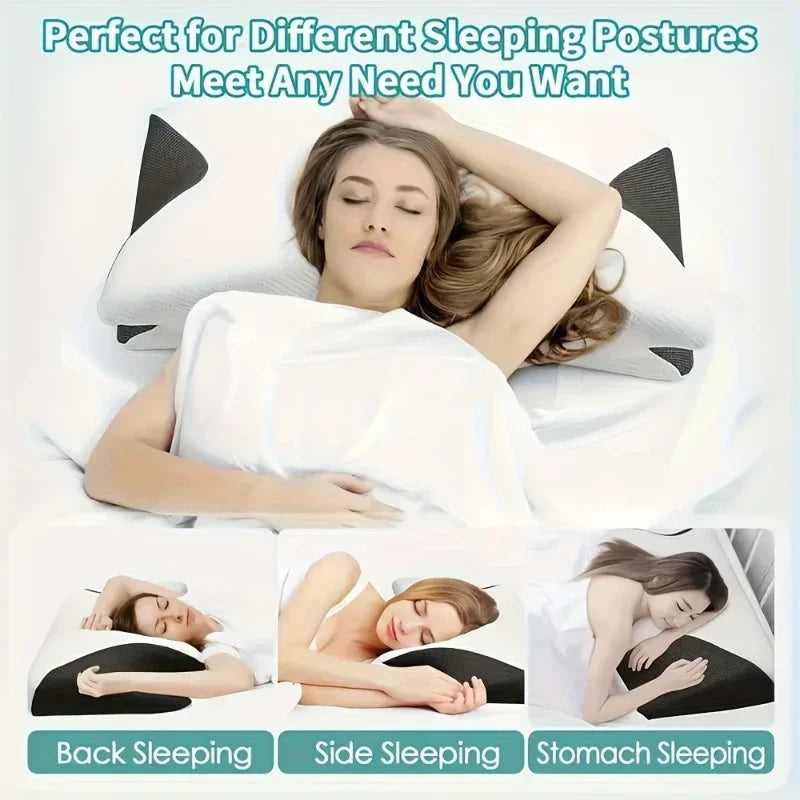 2 in 1 Contoured Ergonomic Neck Pillow