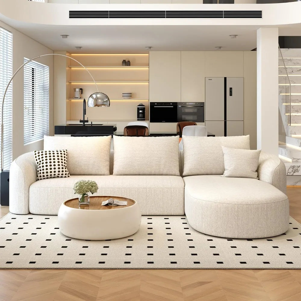 Sectional Luxury Modern Curved Back Sofa