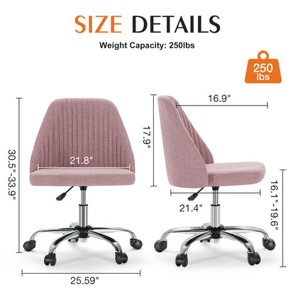 Armless Cute Vanity Swivel Chair